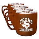 Logo Brands NCAA Texas Longhorns 15 oz Stripe Coffee Mug - Vintage Team Logo, Inside Print &amp; Stripes, Microwave &amp; Dishwasher Safe- Great Gift For Fans &amp; Alumni, 15 Ounces (Pack of 4)