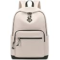 Lohol Classic Backpack for Girls Boys Teens, Lightweight Bookbag for School Travel College (Beige/Green)