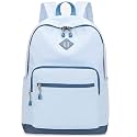 Lohol Classic Backpack for Girls Boys Teens, Lightweight Bookbag for School Travel College, 12.2 * 5.7 * 17.3 Inches (Blue/Blue)
