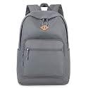 Lohol Classic Backpack for School Travel College, Durable Water Resistant Bookbag (Dark Grey)