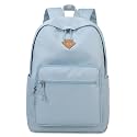 Lohol Classic Backpack for School Travel College, Durable Water Resistant Bookbag (Blue)