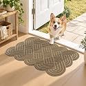 LOKHOM Front Door Mat Outside Entrance, Brown, 16"x24"
