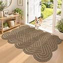 LOKHOM Front Door Mat Outside Entrance, Brown, 24"x35"