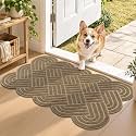 LOKHOM Front Door Mat Outside Entrance, Brown, 17"x29"