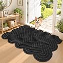 LOKHOM Front Door Mat Outside Entrance, Black, 24"x35"