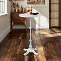 LOKKHAN 43.3" Tall Roman Column Table, Bar Height Standing Cocktail Bistro Pub Table, Heavy Duty Cast Iron Waterproof for Patio Backyard Garden Balcony Frontborch, Space-Saving
