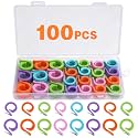 Lokunn 100 Pcs Stitch Markers for Crocheting, Crochet Stitch Markers Ring