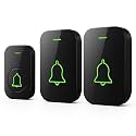 LOKZA Wireless Door Bell Kit for Home & Office with LED Light 1 Receiver and 1 Push Buttons, 1000 Feet (300m) Range, 60 Ringtones, 4 Volume Levels, IP44 Waterproof (‎LKZ-DB01 1 Button AND 2 Receiver)