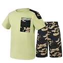 LOLANTA Boy Summer Outfit Casual Clothes 2Pcs Cotton T-shirt Shorts Set