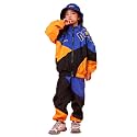 LOLANTA Boys Girls Color Block Jacket Track Pants Set Hip Hop Dance Clothes