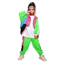 LOLANTA Boys Girls Color Block Jacket Track Pants Set Hip Hop Dance Clothes