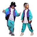 LOLANTA Boys Girls Color Block Jacket Track Pants Set Hip Hop Dance Clothes