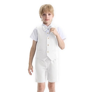LOLANTA Boys Linen Suit 4 Piece Summer