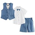 LOLANTA Boys Linen Suit 4 Piece Summer