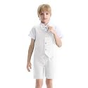 LOLANTA Boys Linen Suit 4 Piece Summer