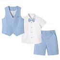 LOLANTA Boys Linen Suit 4 Piece Summer