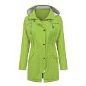 LOMON Raincoat Women Waterproof Long Hooded Trench Coats Lined Windbreaker Travel Jacket S-XXL