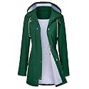 LOMON Raincoat Women Waterproof Long Hooded Trench Coats Lined Windbreaker Travel Jacket S-XXL