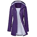 LOMON Raincoat Women Waterproof Long Hooded Trench Coats Lined Windbreaker Travel Jacket S-XXL