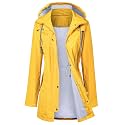 LOMON Raincoat Women Waterproof Long Hooded Trench Coats Lined Windbreaker Travel Jacket S-XXL