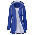 LOMON Raincoat Women Waterproof Long Hooded Trench Coats Lined Windbreaker Travel Jacket S-XXL