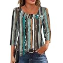 LOMON Womens 3/4 Length Sleeve T Shirts Asymmetrical Neck Tops Business Blouses for Women Fashion 2026