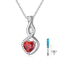 LONAGO Infinity Urn Necklace for Ashes, Sterling Silver/Gold Plated Birthstone Infinity Cremation Jewelry Gift Keepsakes Locket Necklace for Women Men Pet Human Ashes