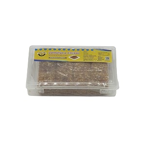 lonavala foods famous coconut chikki box - 200 grams 24 pieces  no added preservatives and colours  roasted coconut chikki made with jaggery  sweet coconut gajak chikki bar