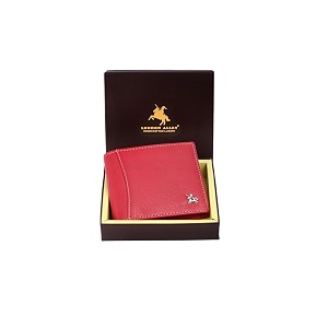 LONDON ALLEY Slavia Red Leather Wallet for