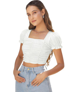london belly Casual Solid Women White Top