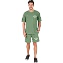 London Hills Cotton Blend Casual Round Neck Co-ord Set for Men's Half Sleeve Oversized T-Shirt and Shorts, Printed Casual Sleepwear &amp; Loungewear Nightdress Night Suits Set