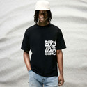 London Hills Printed Men Round Neck Black