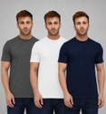 London Hills Solid Men Round Neck Dark