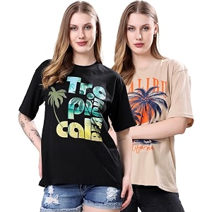 London Hills Womens Cotton Blend Oversized Fit