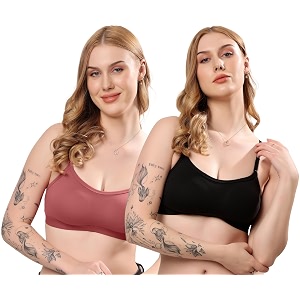 London Hills Womens Cotton Sports Bra for