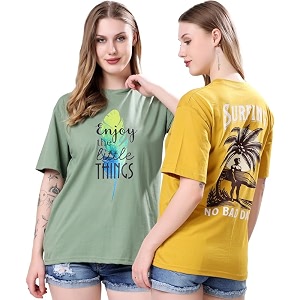 London Hills Womens Cotton Blend Oversized Fit