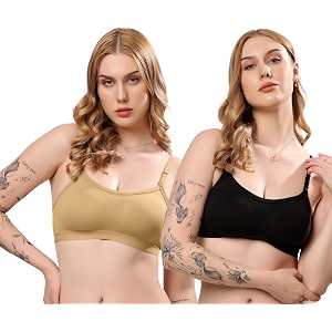 London Hills Womens Cotton Sports Bra for