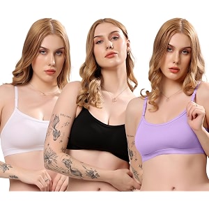 London Hills Womens Cotton Sports Bra for
