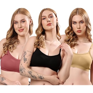 London Hills Womens Cotton Sports Bra for