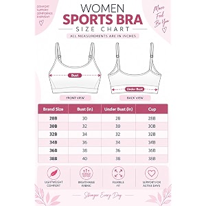 London Hills Womens Cotton Sports Bra for