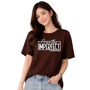 London Hills Womens Loose Fit Graphic Printed