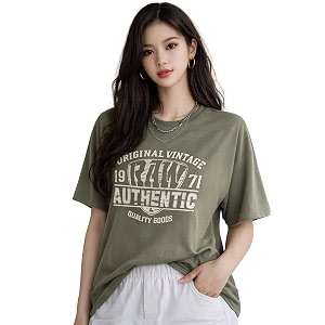 London Hills Womens Loose Fit Graphic Printed