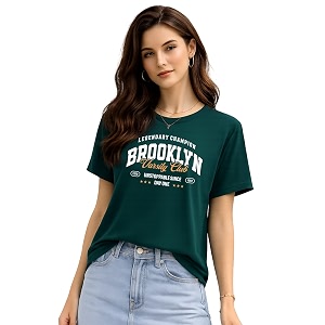 London Hills Womens Loose Fit Graphic Printed