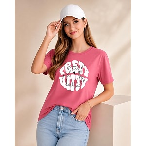 London Hills Womens Loose Fit Graphic Printed