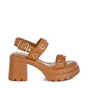 London Rag Eyelet Detail Platform Heel Sandals
