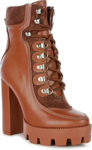 london rag tan high heel lace up biker boot boots for women tan 6