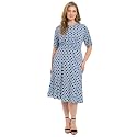 London Times Women's Dresses Inset Waist Midi Dress Career Office Occasion Guest of