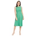 London Times Women's Dresses Inset Waist Midi Dress Career Office Occasion Guest of