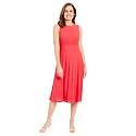 London Times Women's Dresses Inset Waist Midi Dress Career Office Occasion Guest of