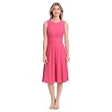 London Times Women's Dresses Inset Waist Midi Dress Career Office Occasion Guest of